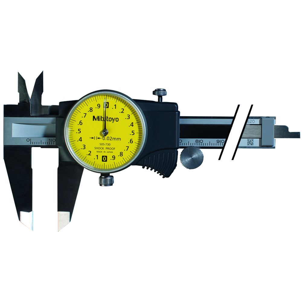 Uhren-Messschieber 150mm (0,02mm) mit Antriebsrolle